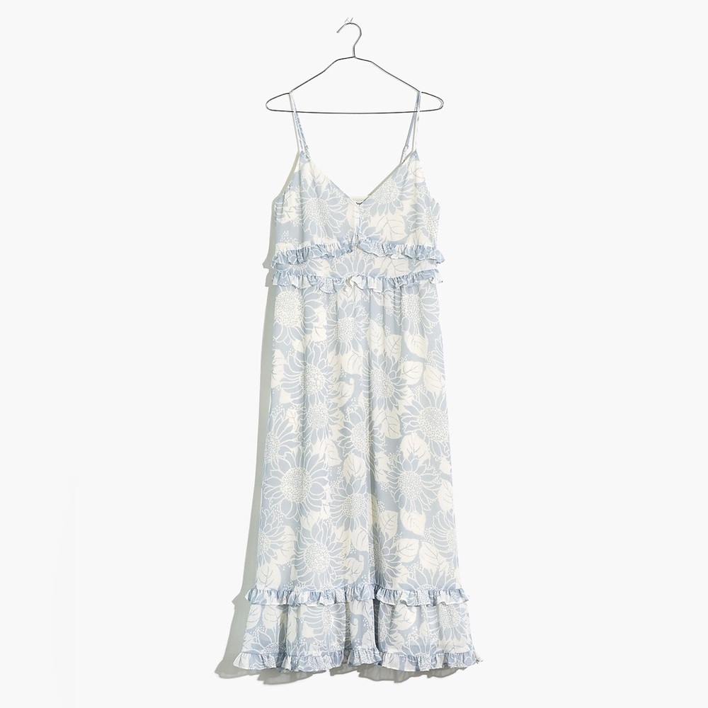 Madewell / Petite Ruffle Cami Dress in Sunflower Season / 0P / Only worn once